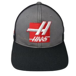 Haas Snapback Trucker Cap Black One Size Adjustable Mesh Back 6 Panel